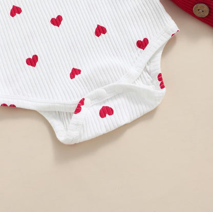 Baby Girl Valentine's Day Suit Heart Size R